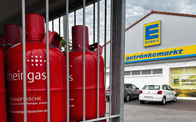 Campinggas-Pfandflaschen - EDEKA Lindenholzhausen Getränkemarkt